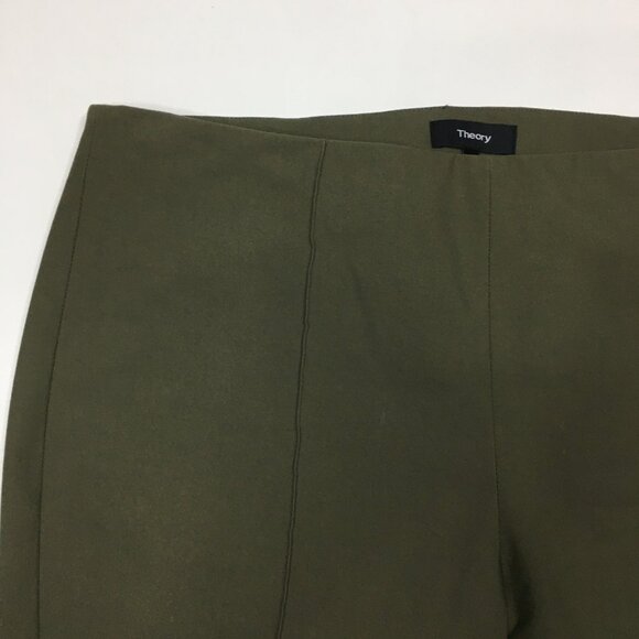 THEORY Green ALETTAH Approach 2 Zip Ankle Crop Dress Pant - Picture 5 of 12